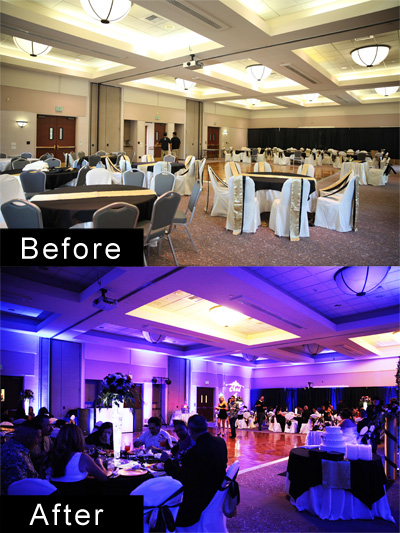 led uplighters hire in essex