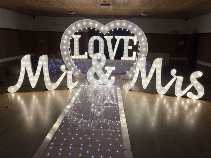 LED Love letter hire in london